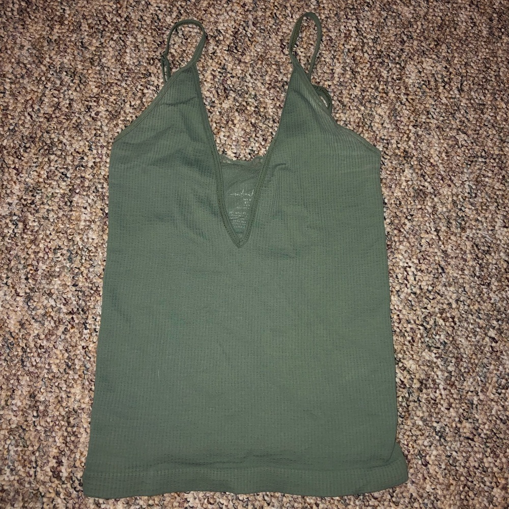 FREE PEOPLE GREEN TANK XS/S